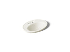 KOHLER K-2075-4-96 Serif 22-1/4" Oval Drop-In Bathroom Sink - Biscuit