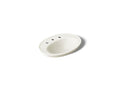 KOHLER K-2075-8-96 Serif 22-1/4" Oval Drop-In Bathroom Sink - Biscuit