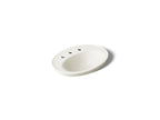 KOHLER K-2075-8-96 Serif 22-1/4" Oval Drop-In Bathroom Sink - Biscuit