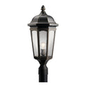 KICHLER 9532RZ Courtyard 23.75" 1 Light Exterior Post Light With Clear Seeded Glass In Rubbed Bronze
