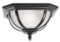 KICHLER 9848BK Salisbury 2 Light Flush Mount Black