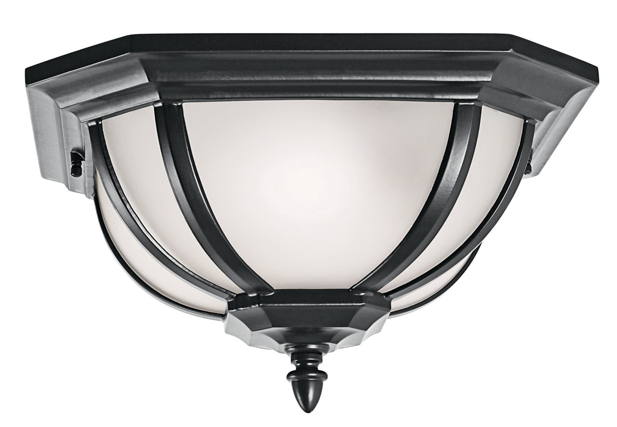 KICHLER 9848BK Salisbury 2 Light Flush Mount Black