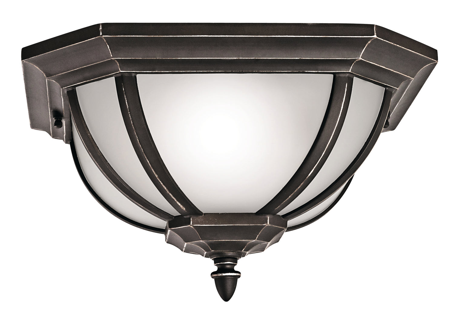 KICHLER 9848RZ Salisbury 2 Light Flush Mount Rubbed Bronze