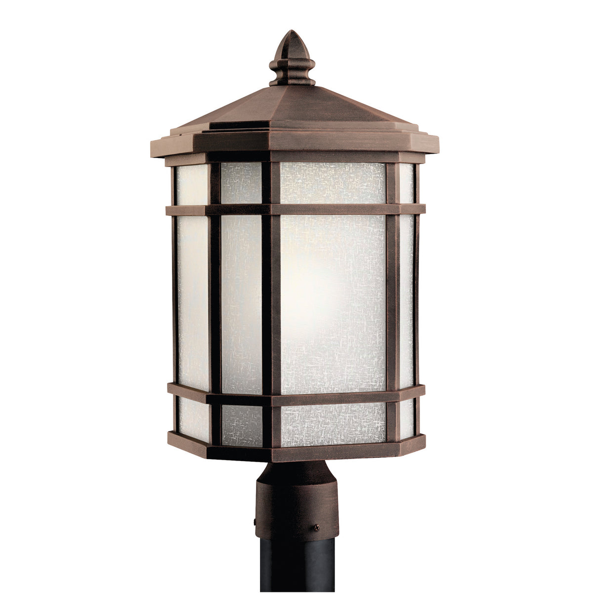 KICHLER 9902PR Cameron 1 Light Post Light Prairie Rock