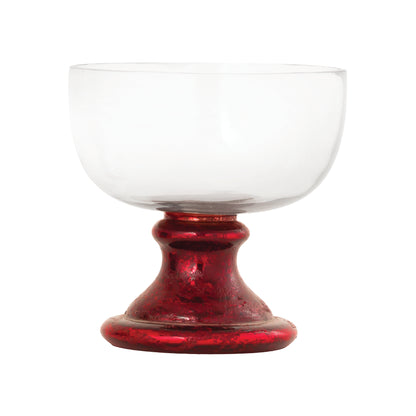 ELK STUDIO 209048 Melrose Bowl - Small Antique Red Artifact and Clear