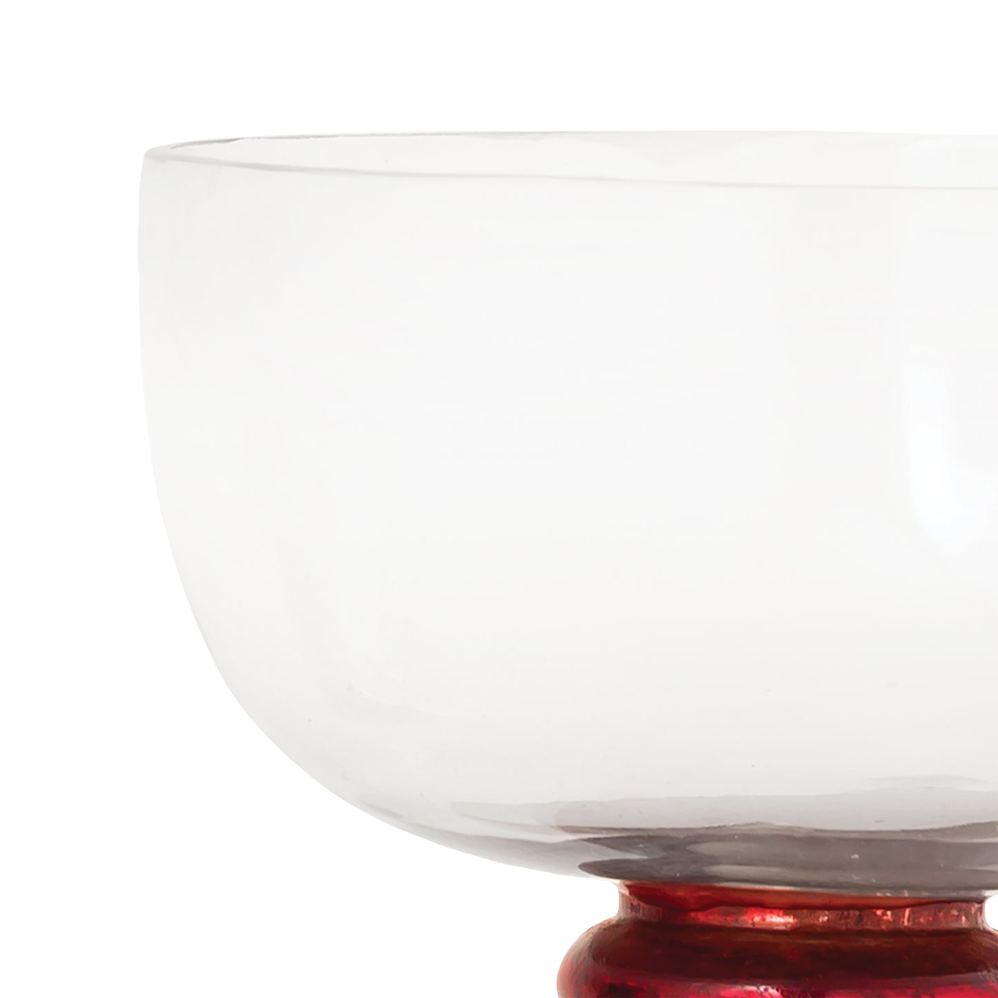 ELK STUDIO 209048 Melrose Bowl - Small Antique Red Artifact and Clear