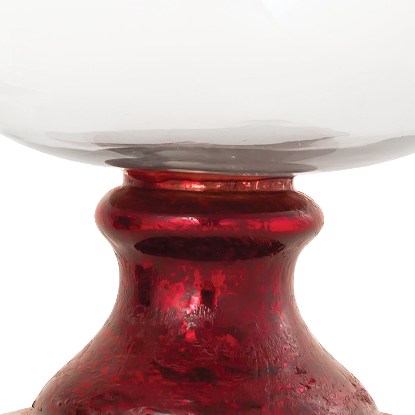 ELK STUDIO 209048 Melrose Bowl - Small Antique Red Artifact and Clear