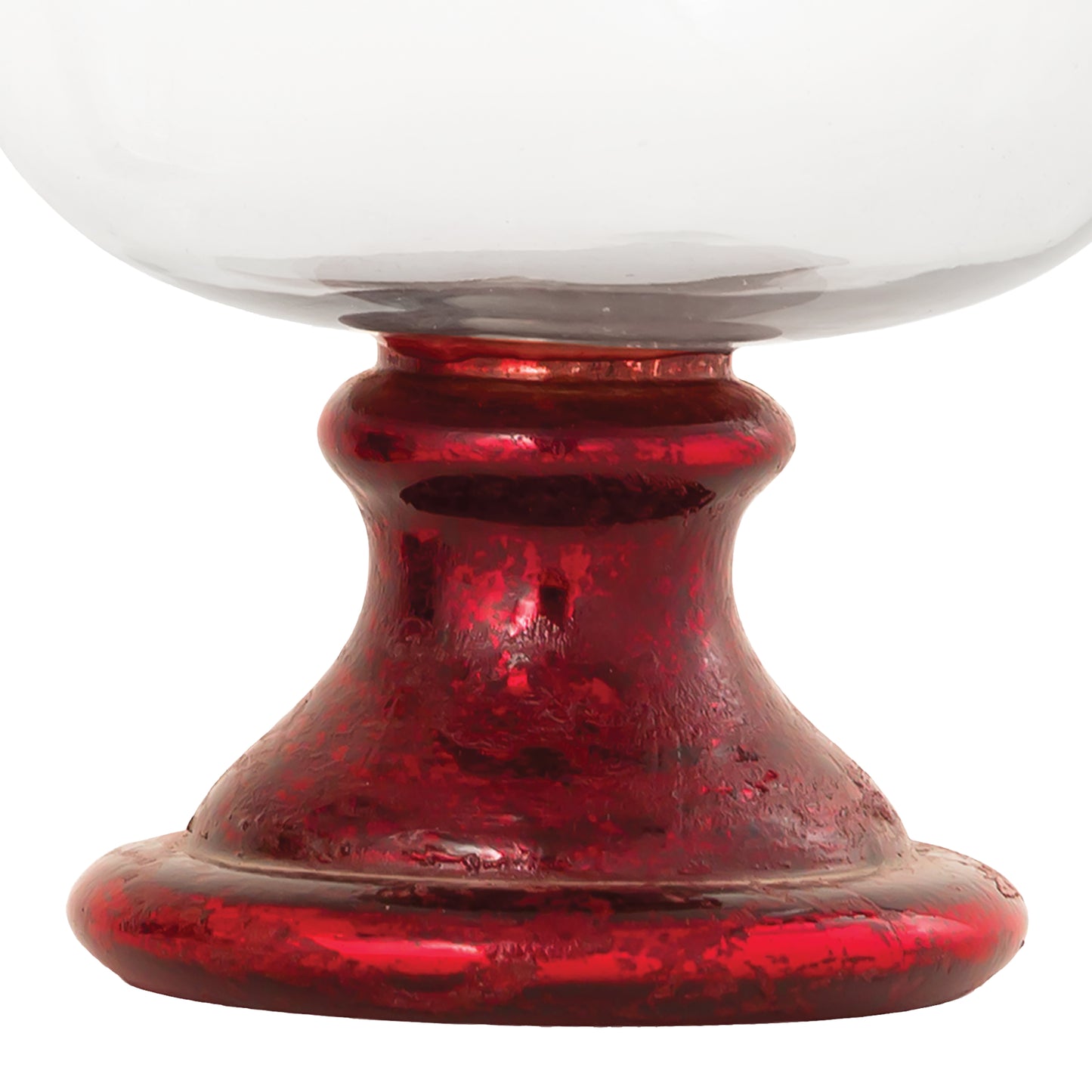 ELK STUDIO 209048 Melrose Bowl - Small Antique Red Artifact and Clear