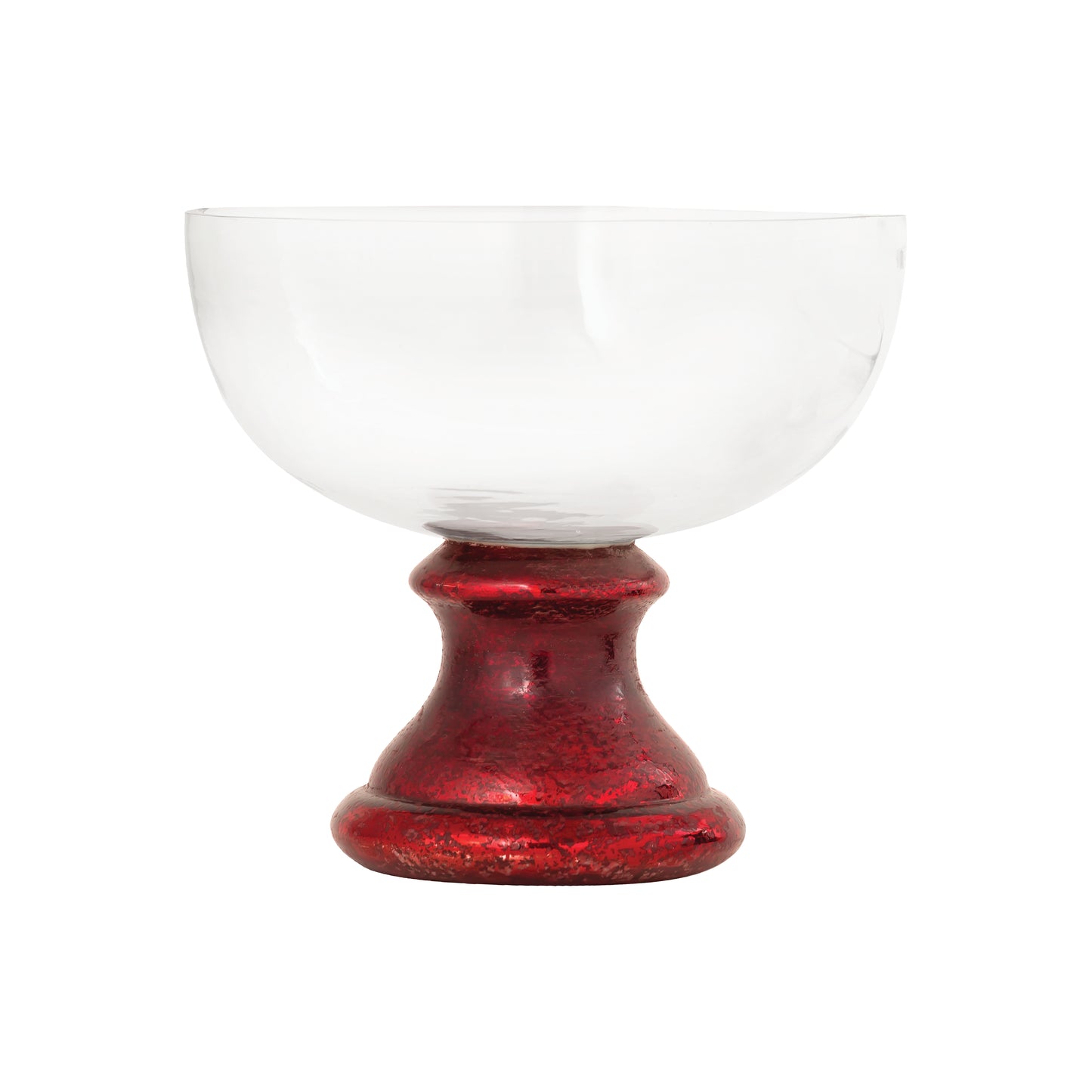 ELK STUDIO 209055 Melrose Bowl - Large Antique Red Artifact and Clear