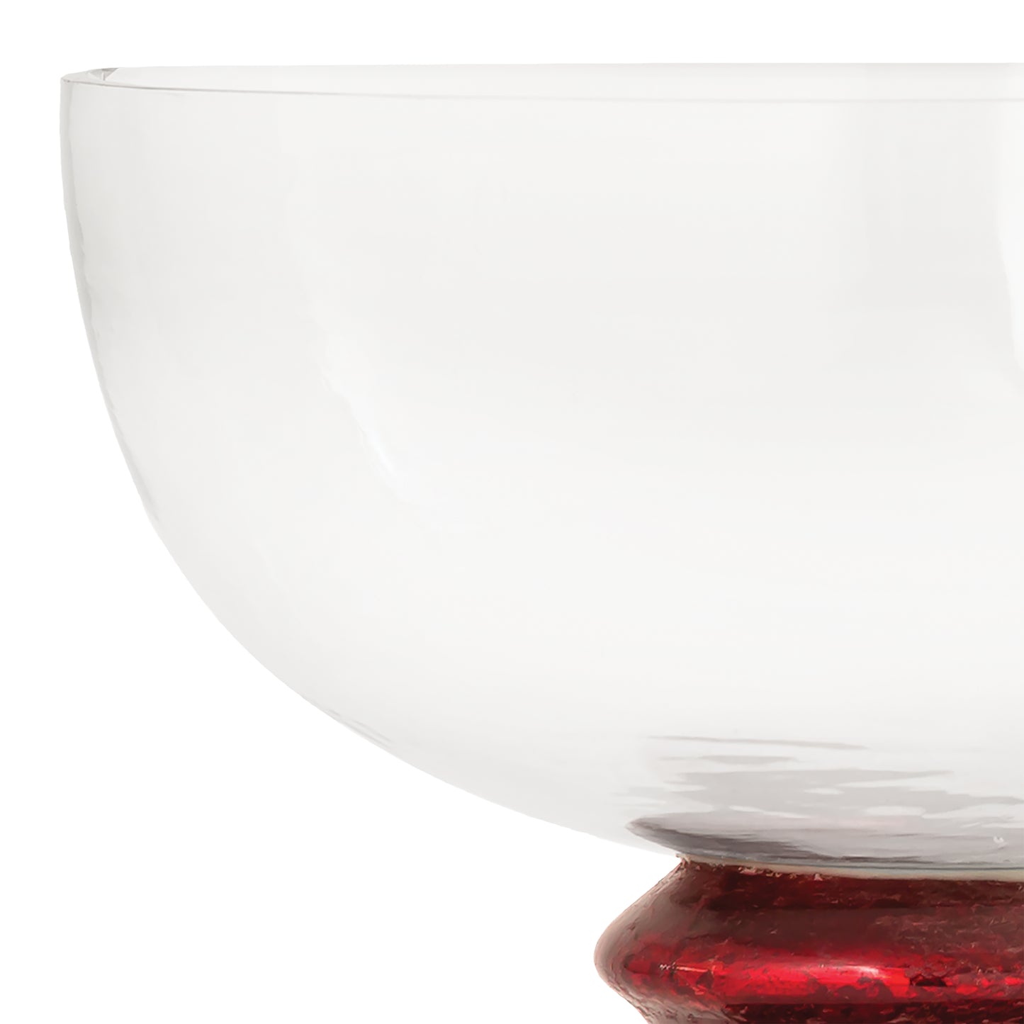 ELK STUDIO 209055 Melrose Bowl - Large Antique Red Artifact and Clear