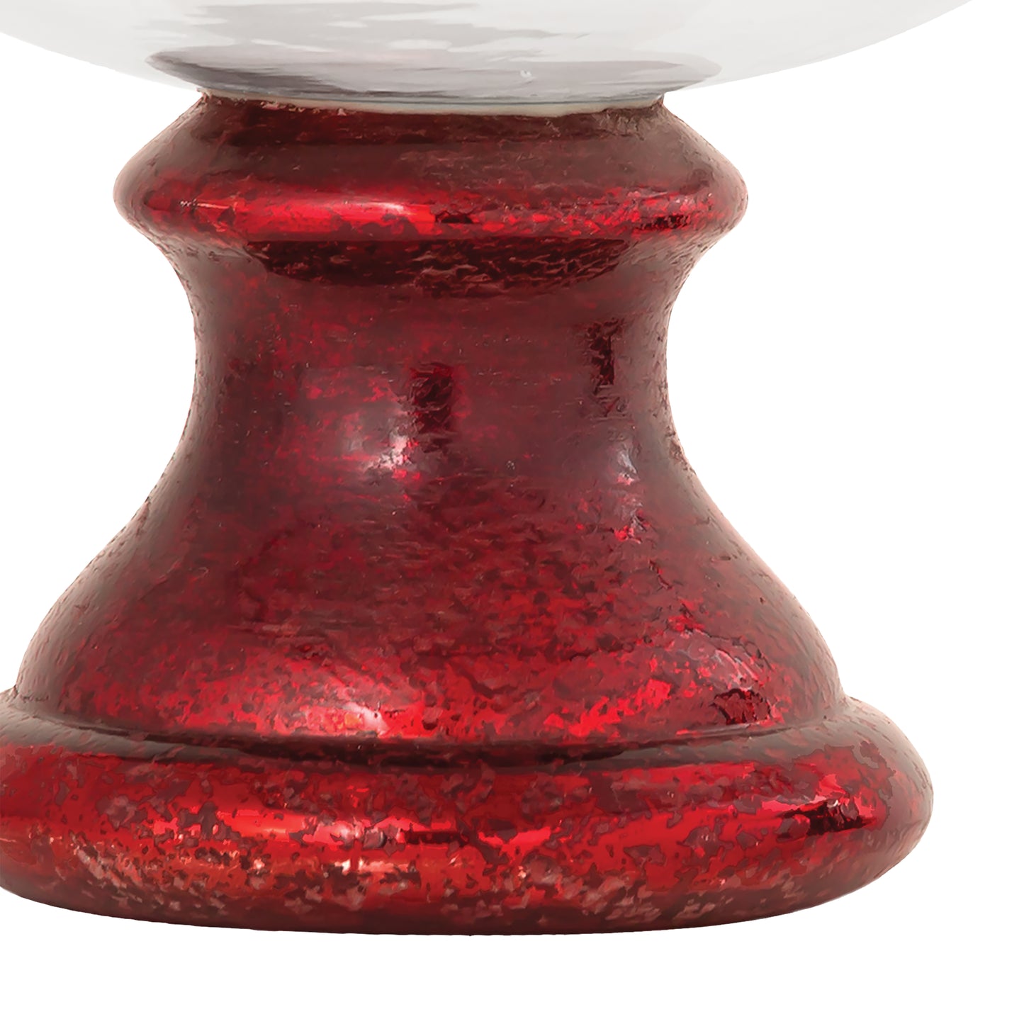 ELK STUDIO 209055 Melrose Bowl - Large Antique Red Artifact and Clear