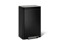 KOHLER K-20940-BST 13-Gallon Stainless Steel Step Trash Can - Black Stainless