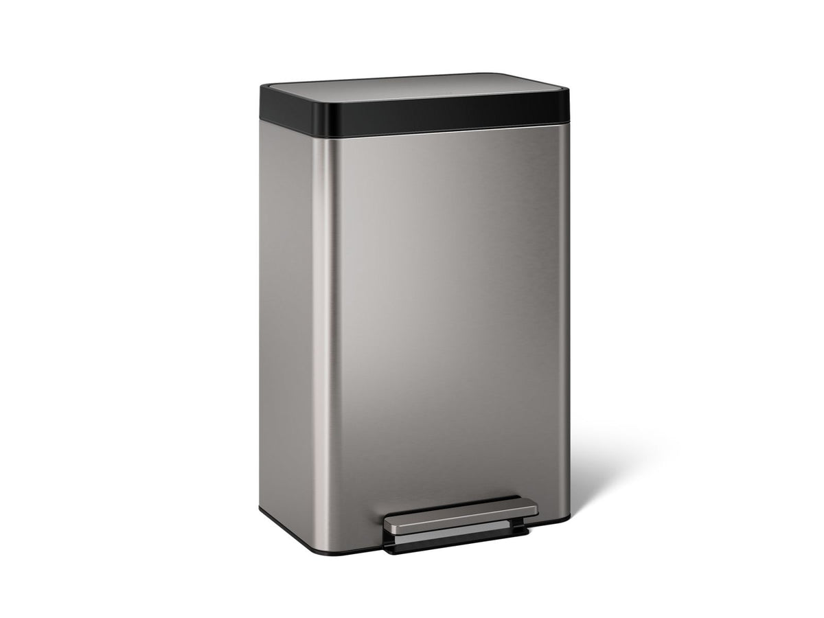 KOHLER K-20940-ST 13-Gallon Stainless Steel Step Trash Can - Stainless Steel