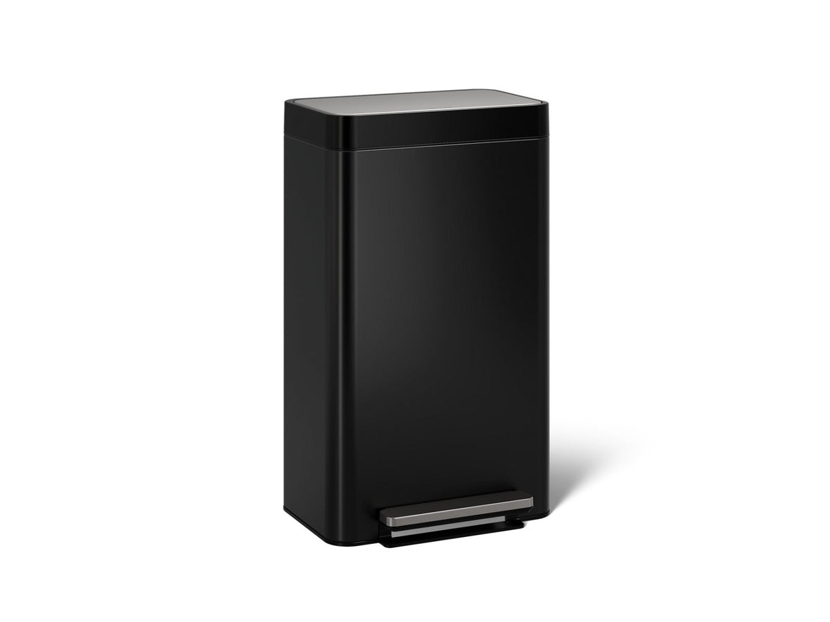 KOHLER K-20941-BST 8-Gallon Loft Stainless Steel Step Trash Can - Black Stainless