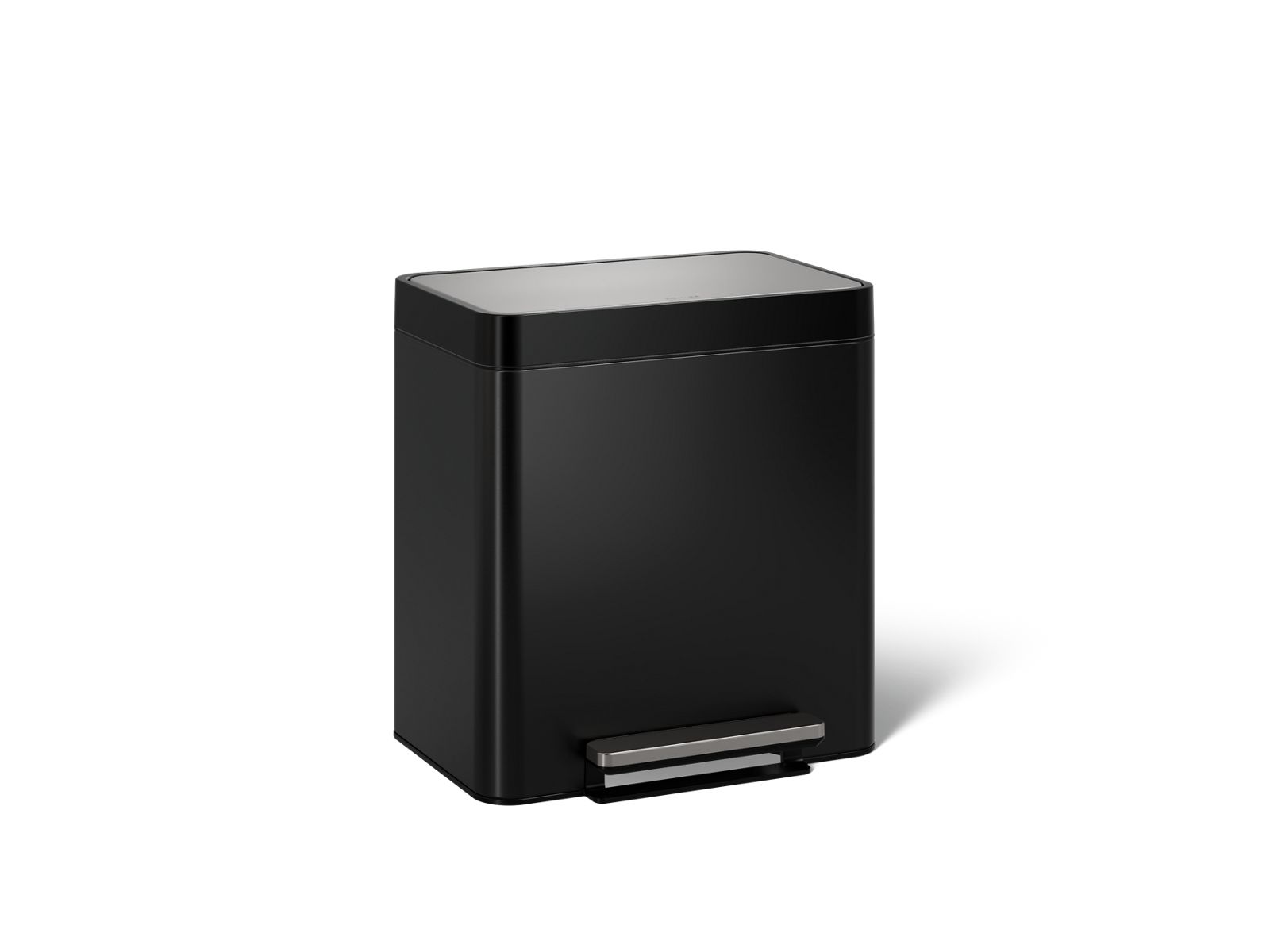 KOHLER K-20942-BST 8-Gallon Stainless Steel Step Trash Can - Black Stainless