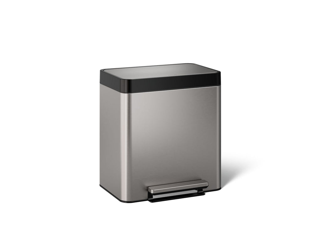 KOHLER K-20942-ST 8-Gallon Stainless Steel Step Trash Can - Stainless Steel