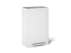 KOHLER K-20956-STW Dual-Compartment Step Trash Can - Stainless Steel + White
