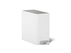 KOHLER K-20957-STW 2.5-Gallon Slim Step Trash Can - Stainless Steel + White