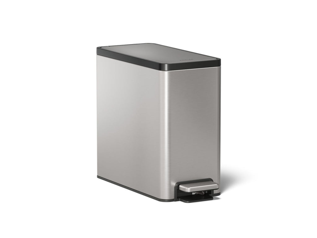 KOHLER K-20957-ST 2.5-Gallon Slim Step Trash Can - Stainless Steel