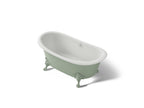 KOHLER K-21000-PAG-0 Artifacts 66-1/8" X 32-1/2" Freestanding Bath - Aspen Exterior With White Interior