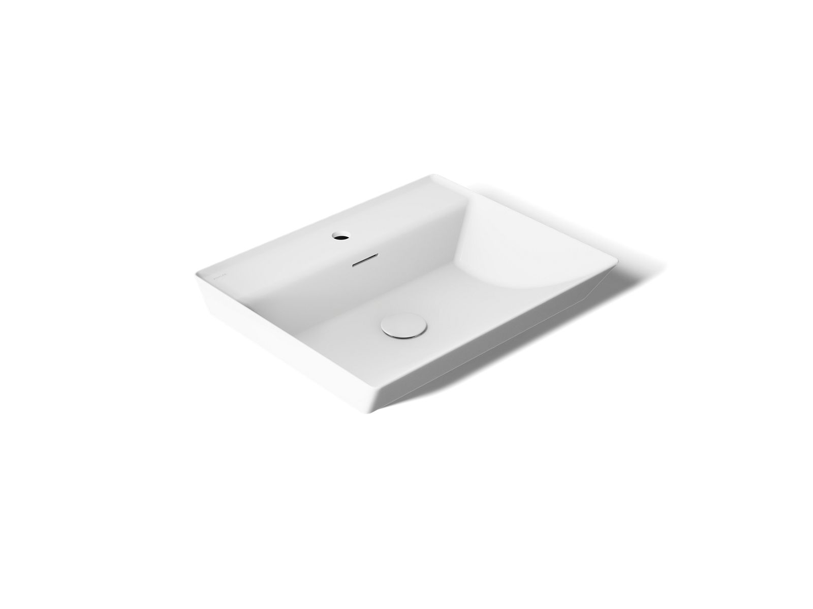 KOHLER K-21059-1-0 Brazn 23" Rectangular Vessel Bathroom Sink - White