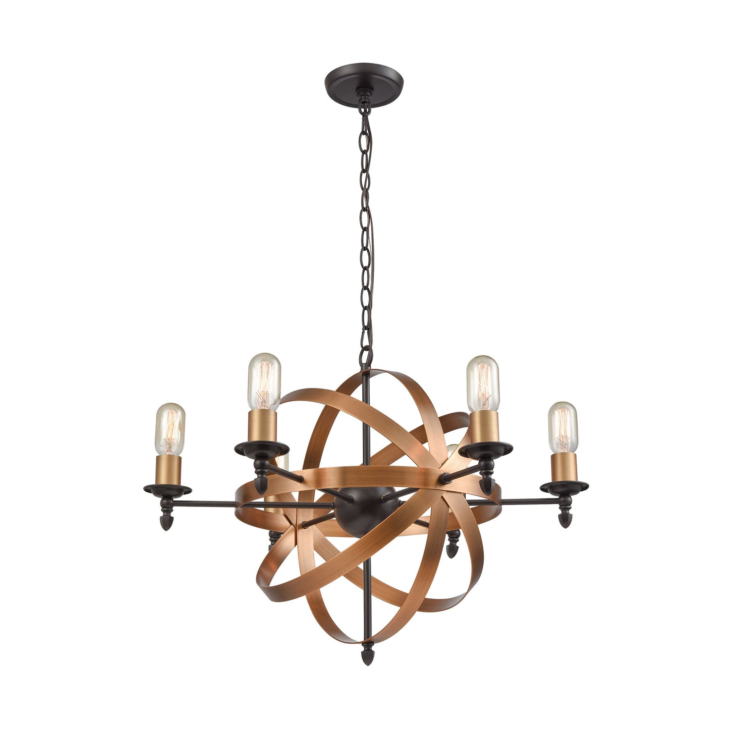 ELK SHOWROOM 21136/6 Kingston 27'' Wide 6-Light Chandelier - Oil Rubbed Bronze