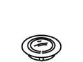 KOHLER Charcoal Plug Button, Cold, K-21136-C