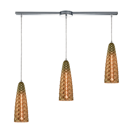 ELK SHOWROOM 21168/3L Glitzy 36'' Wide 3-Light Mini Pendant - Polished Chrome