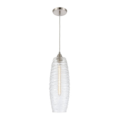 ELK SHOWROOM 21192/1 Liz 6'' Wide 1-Light Mini Pendant - Satin Nickel