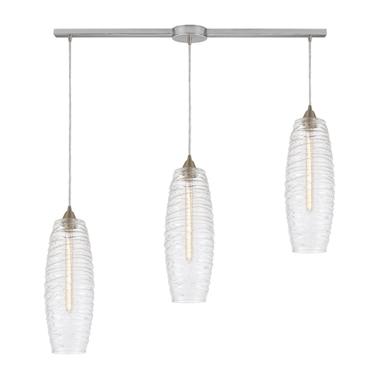 ELK SHOWROOM 21192/3L Liz 36'' Wide 3-Light Multi Pendant - Satin Nickel