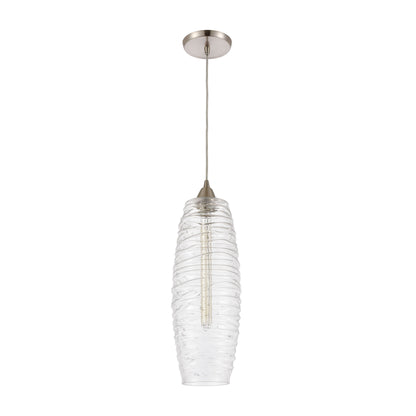 ELK SHOWROOM 21192/1 Liz 6'' Wide 1-Light Mini Pendant - Satin Nickel