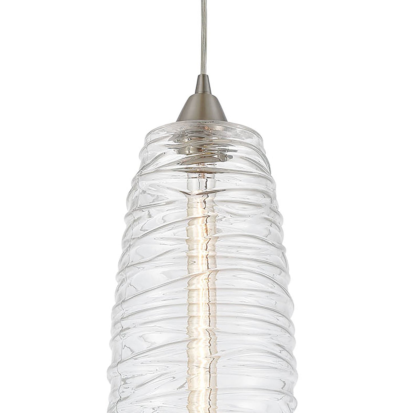 ELK SHOWROOM 21192/1 Liz 6'' Wide 1-Light Mini Pendant - Satin Nickel