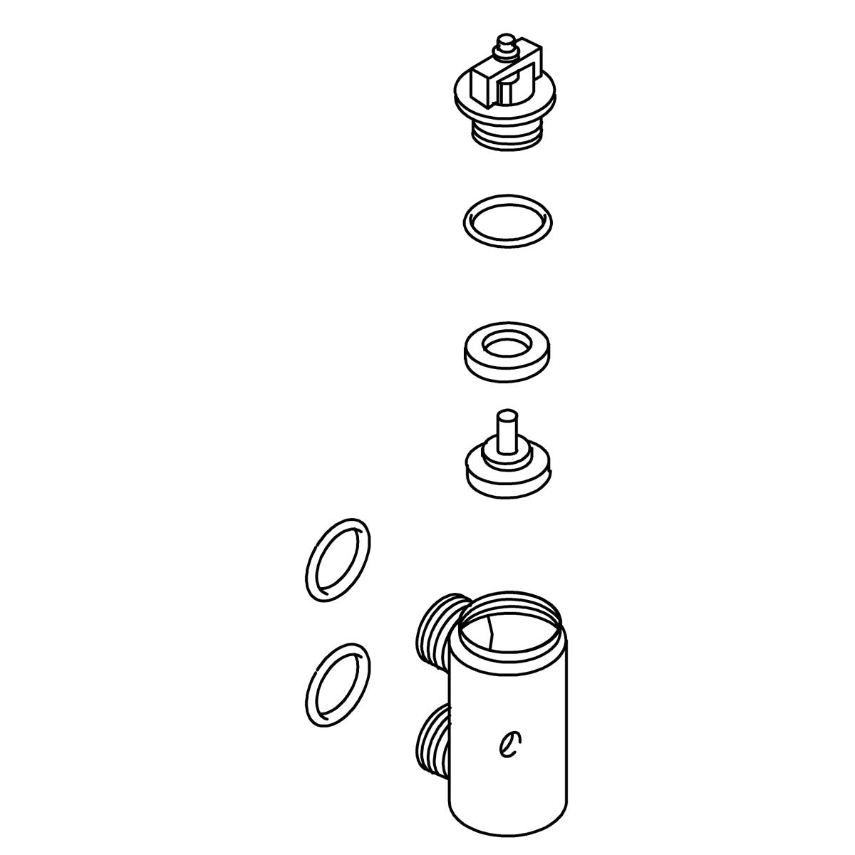 KOHLER Body Assembly, Vacuum Breaker - Polished Chrome, K-21289-CP