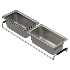 MOEN 215819 Luxe Chef ™ Kitchen Sink Workstation System Stainless Steel Prep Bins with Lids - Satin Stainless