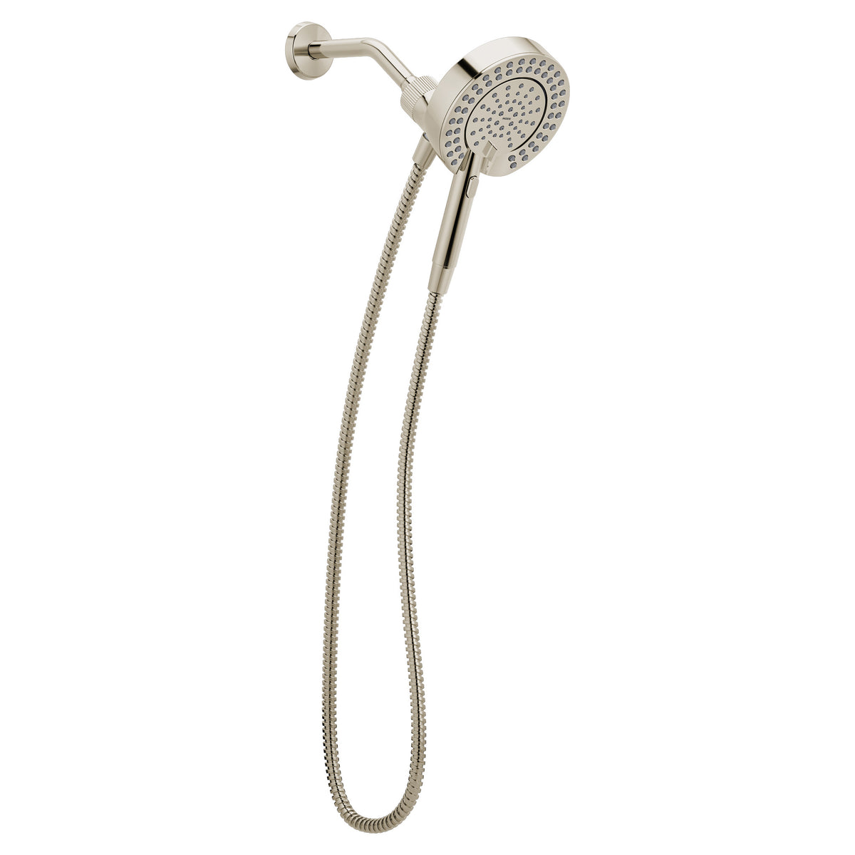 MOEN 216D3NL Magnetix Six-Function 6-1/2" Diameter Spray Head Standard with Handshower - Polished Nickel