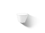 KOHLER K-21748-0 Brazn Wall-Hung Round-Front Toilet, Dual-Flush - White