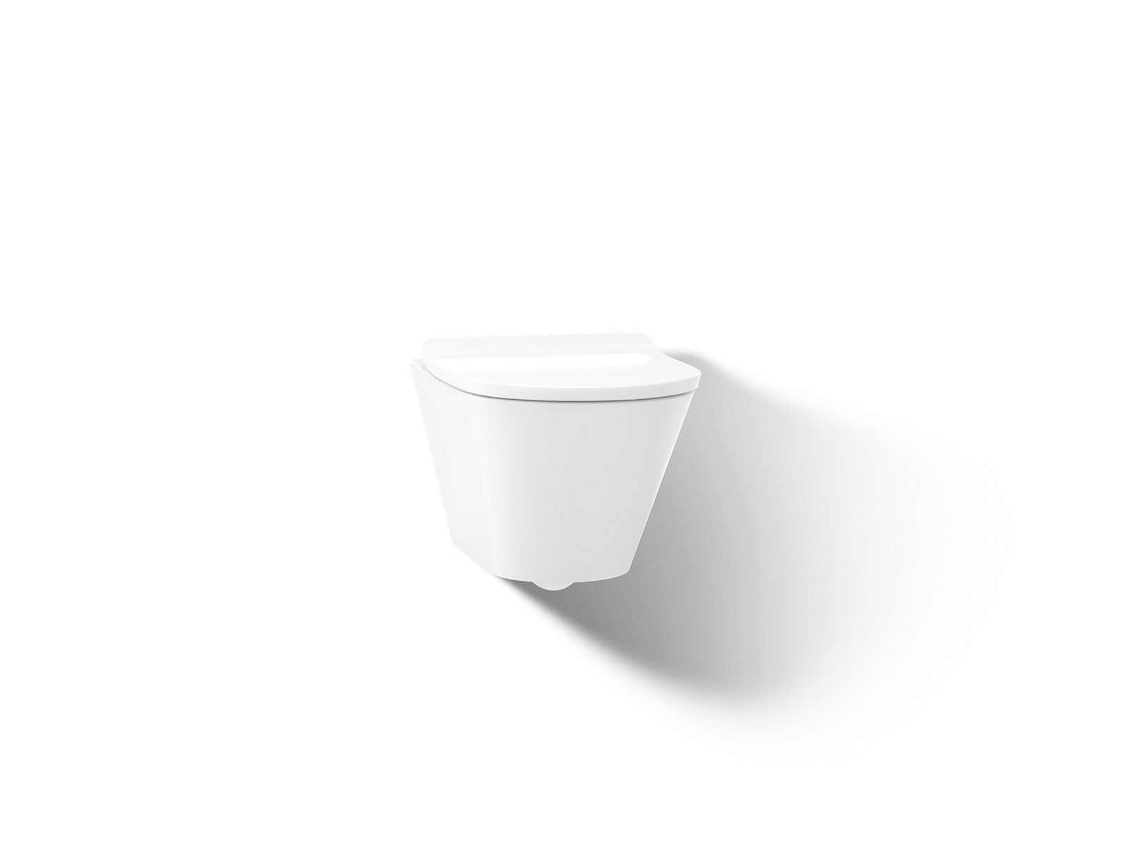 KOHLER K-21748-0 Brazn Wall-Hung Round-Front Toilet, Dual-Flush - White
