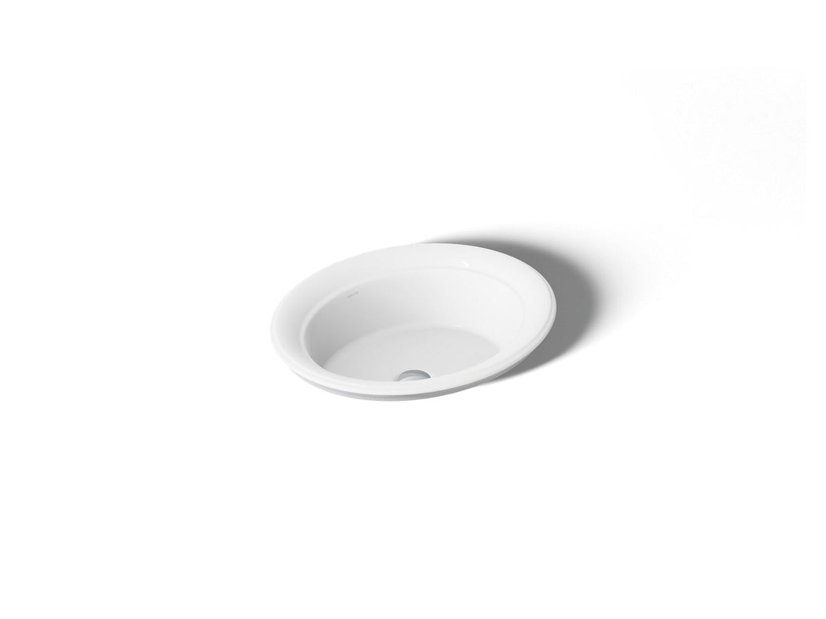 KOHLER K-21780-0 Artifacts 21" Oval Drop-In Bathroom Sink - White