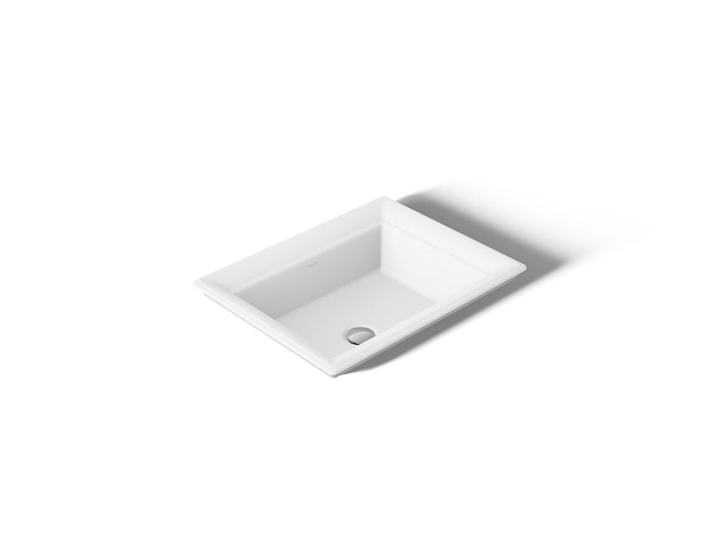 KOHLER K-21781-0 Artifacts 21" Rectangular Drop-In Bathroom Sink - White