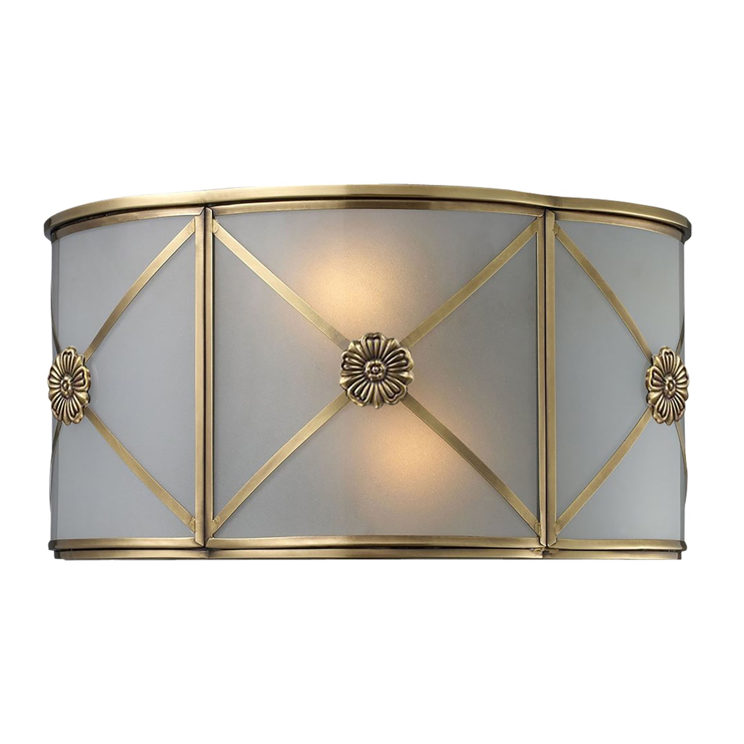 ELK SHOWROOM 22000/2 Preston 6.5'' High 2-Light Sconce - Brushed Brass