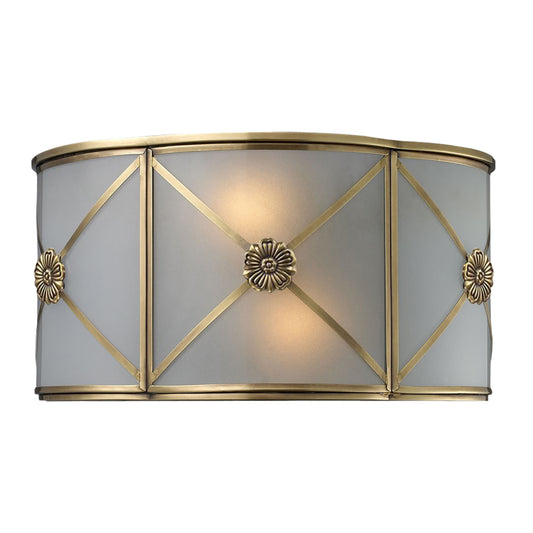 ELK SHOWROOM 22000/2 Preston 6.5'' High 2-Light Sconce - Brushed Brass