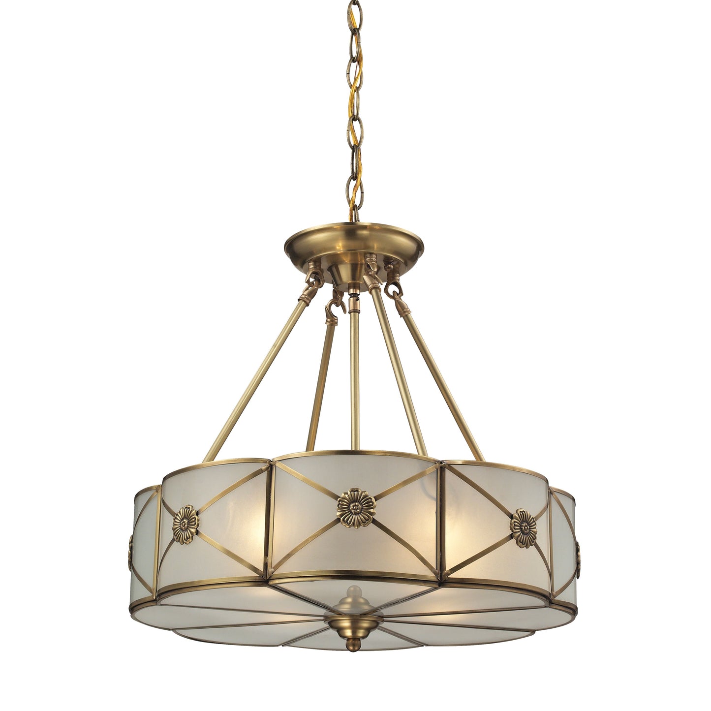 ELK SHOWROOM 22004/4 Preston 18'' Wide 4-Light Chandelier - Brushed Brass