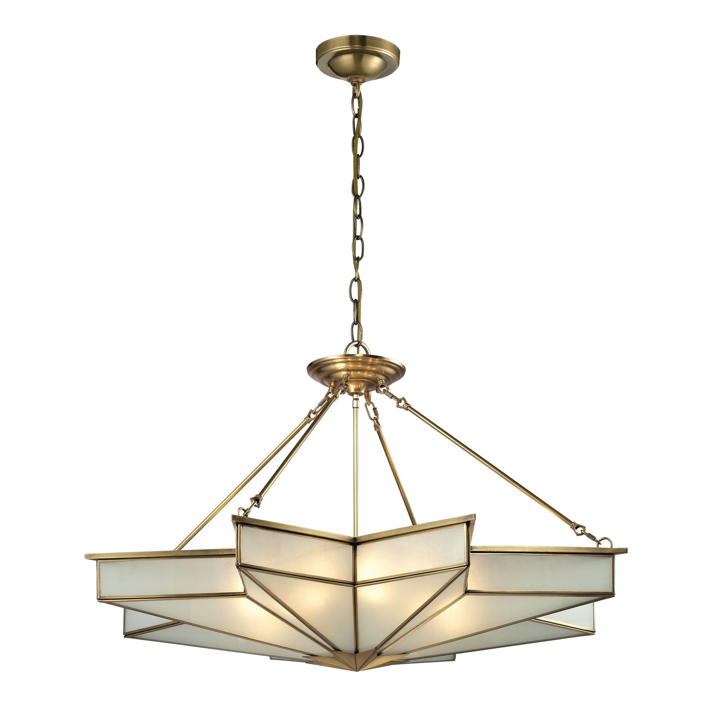 ELK SHOWROOM 22013/8 Decostar 43'' Wide 8-Light Chandelier - Brushed Brass