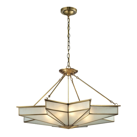 ELK SHOWROOM 22013/8 Decostar 43'' Wide 8-Light Chandelier - Brushed Brass