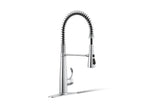 KOHLER K-22033-CP Simplice Semi-Professional Kitchen Sink Faucet With Three-Function Sprayhead - Polished Chrome