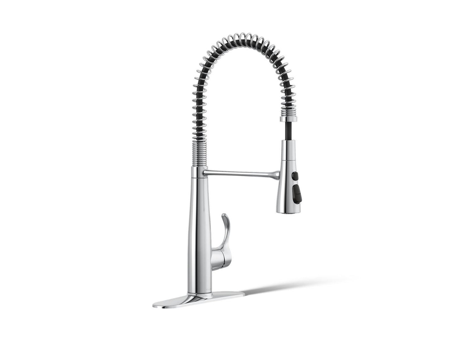 KOHLER K-22033-CP Simplice Semi-professional kitchen sink faucet with three-function sprayhead - Polished Chrome