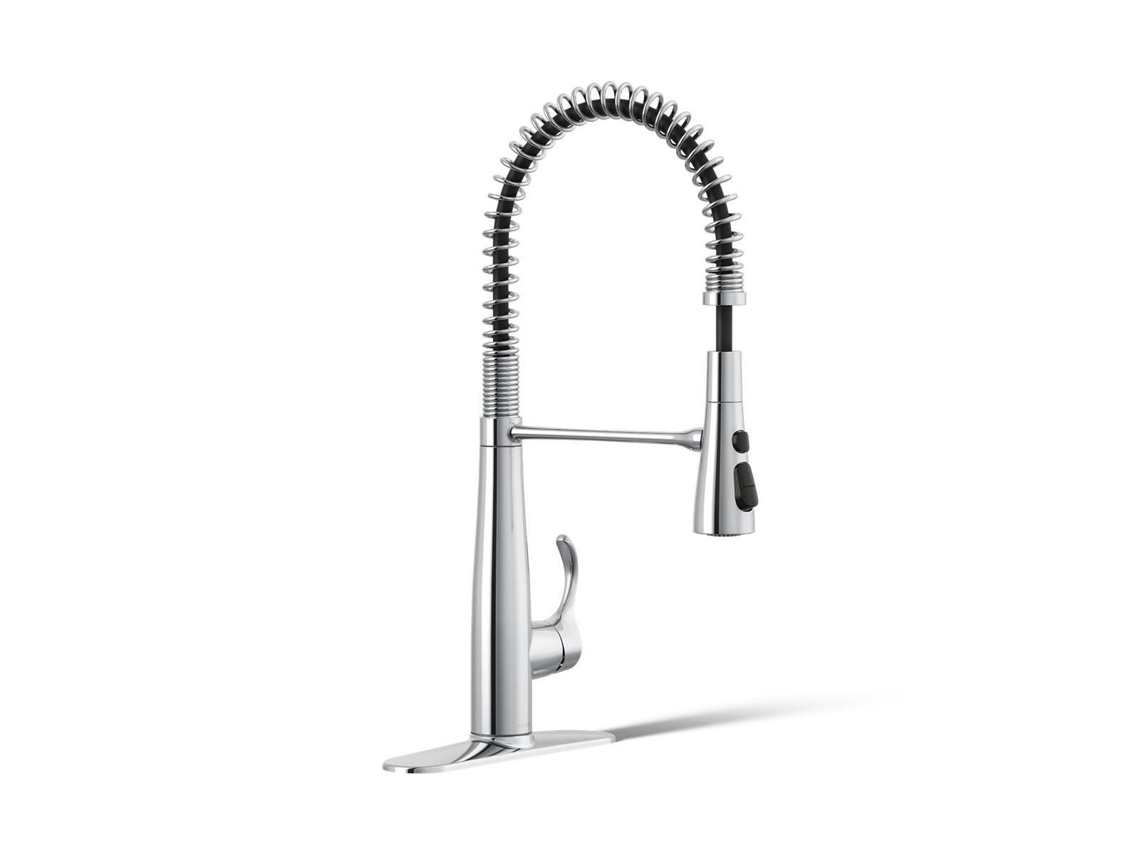 KOHLER K-22033-CP Simplice Semi-Professional Kitchen Sink Faucet With Three-Function Sprayhead - Polished Chrome
