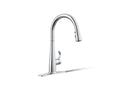 KOHLER K-22036-CP Simplice Touchless Pull-Down Kitchen Sink Faucet With Three-Function Sprayhead - Polished Chrome