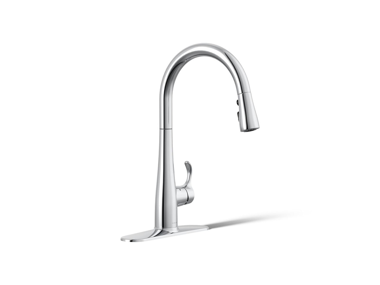 KOHLER K-22036-CP Simplice Touchless pull-down kitchen sink faucet with three-function sprayhead - Polished Chrome
