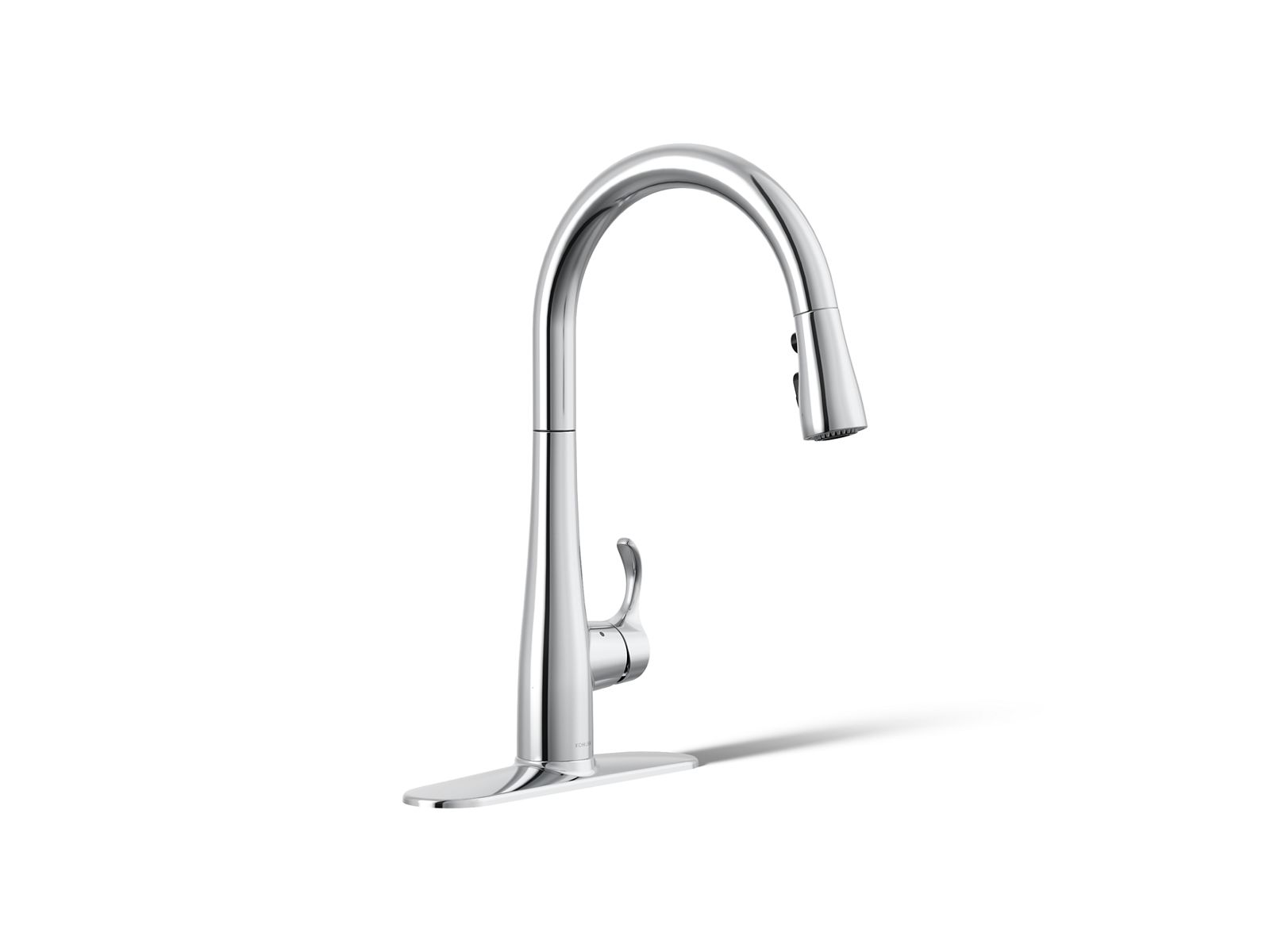 KOHLER K-22036-CP Simplice Touchless Pull-Down Kitchen Sink Faucet With Three-Function Sprayhead - Polished Chrome